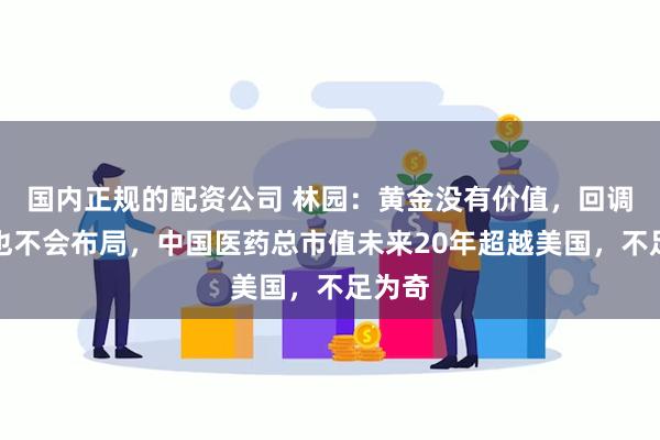 国内正规的配资公司 林园：黄金没有价值，回调一半也不会布局，中国医药总市值未来20年超越美国，不足为奇