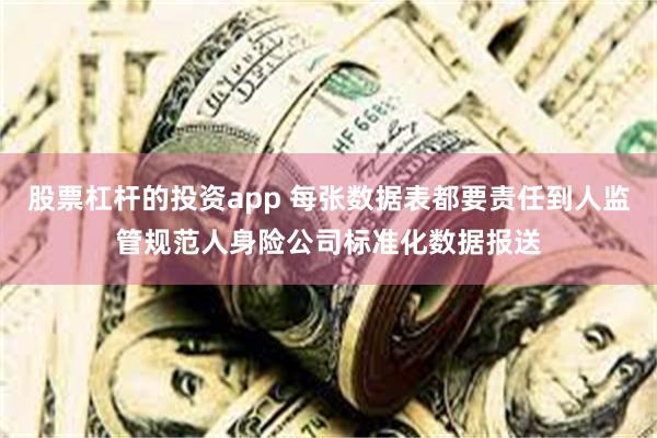 股票杠杆的投资app 每张数据表都要责任到人监管规范人身险公司标准化数据报送